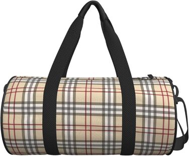 Дорожня сумка-мішок у клітинку для спортзалу, спорту, подорожей, велика сумка для покупок, на нічліг та на вихідні для жінок та чоловіків
