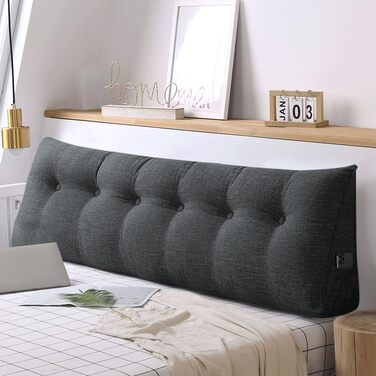 Подушка для читання для ліжка або дивана, валик для шиї, велика подушка, спинка, вельвет, трикутна подушка, кутова подушка, узголів&39я, подушка для підтримки попереку, подушка для ніг, клиноподібна спинка, пляжна, B, 180 x 50 x 20 см, бавовняний чохол, 1