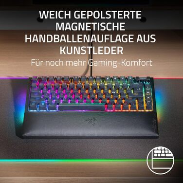 Механічна ігрова клавіатура з можливістю гарячої заміни (компактна розкладка 75, підсвічування з 2 сторін, багатофункціональний ко