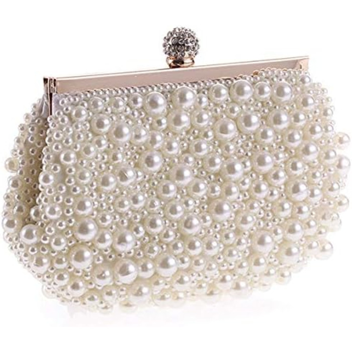 Вечірня сумочка-клатч з перлами, ідеальна для весілля, випускного або урочистого заходу. Маленький гаманець для нареченої або подружок нареченої.