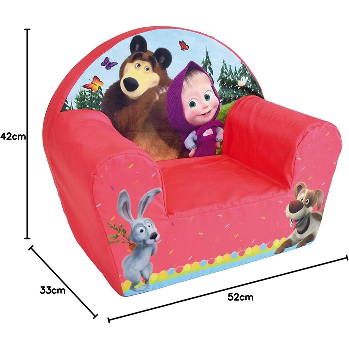 Клубне крісло Fun House Enfant 713340 Masha ET Michka, походження Франція, 52 х 33 х 42 см