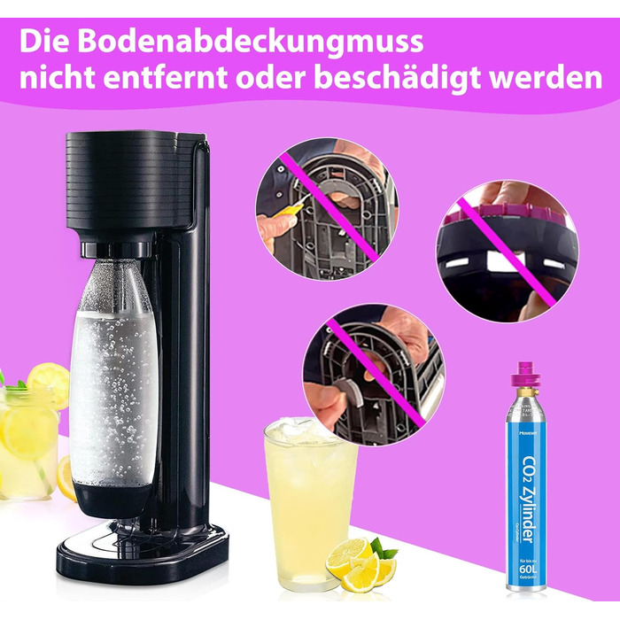 Адаптер Homewit CO2 Quick Adapter, сумісний з виробником блискучої води Duo/Terra/Art/E-Duo/Crystal 3.0/Gaia, швидкий адаптер для балонів CO2 об'ємом 60 л з трапецієподібною різьбою TR21-4, адаптер з 1 прокладкою