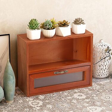 Коробки для зберігання Qcwwy, органайзер, прозора шухляда, полиця для дисплея, шафа для зберігання ювелірних виробів, косметики, офісного приладдя, кухні, вітальні, спальні, вінтажного стилю