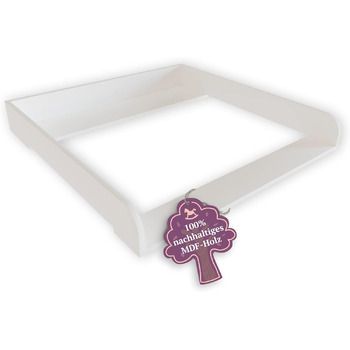 Пеленальний столик Lasse сумісний з комодом Hemnes та подібними - 80x80x10 см з дерева білого кольору - високоякісна стільниця пел