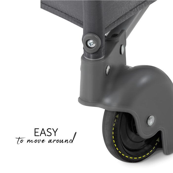 Дорожнє ліжечко Hauck Sleep N Play Go Plus з сумкою для перенесення, колесами, ігровою зоною, компактне та складне, дитяче дорожнє ліжечко для малюків від народження до 15 кг (Stone) Stone Sleep N Play Go Plus