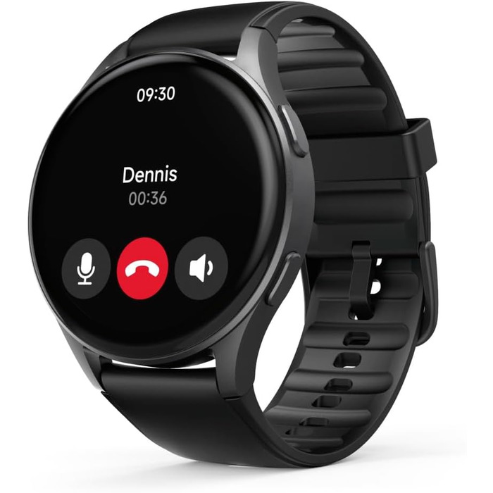 Розумний годинник Hama 8900 з GPS, водонепроникний IP68, функція телефону (сенсорний AMOLED-дисплей, голосове керування, спортивні режими, трекер сну, пульсометр, WhatsApp, годинник для бігу, пульсометр, фітнес-годинник) чорний