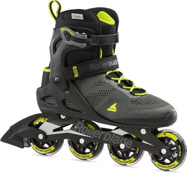 Чоловічі роликові ковзани для фітнесу Macroblade 80, чорні та лаймові Performance Inline Skates 9 BLACK/LIME