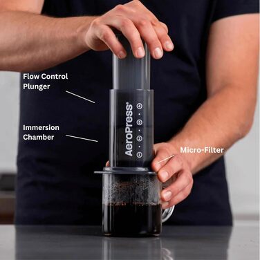 Кавоварка AeroPress A80 пластикова, 10 унцій, чорна