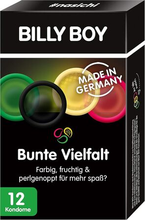 Презервативи Billy Boy, різнокольорові та з намистинами, 12 шт.