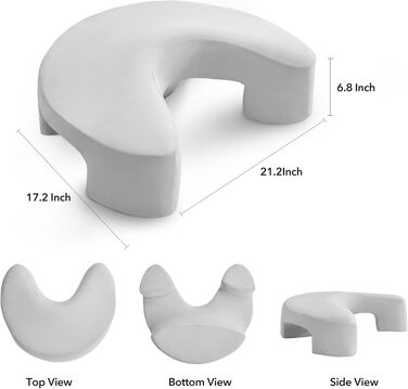 Ергономічна подушка для сну на боці з проймою Ортопедична подушка з піни з пам&39яттю форми для підтримки шиї та плечей Подушка для сну на боці, спині та животі Чохол, який можна прати, сірий