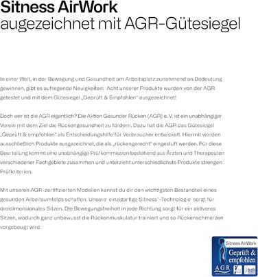 Офісне крісло SITNESS AirWork Технологія 3D Sitness Motion Чорний, базовий