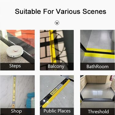 Портативний бордюрний пандус Yqyc, 100 × 12 × 4,5 см — легкий поріг для заїзду висотою 1–5,5 см (колір: чорний)