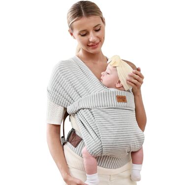 Переноска для новонароджених від народження Extra Soft, Front Carrier Ergonomic (Striped Grey)