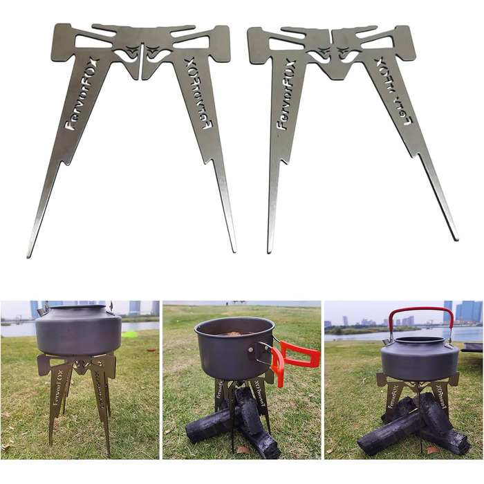 Регульована, складна підставка для плити, міцна конструкція, ергономічні кемпінгові грилі для походів, незамінні, нержавіючі для приготування їжі на свіжому повітрі