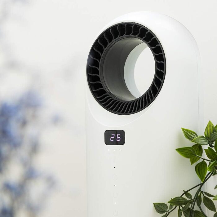 Нагрівач Cecotec з низьким споживанням енергії Ready Warm 8200 без лопатей, потужність 1500 Вт, пульт дистанційного керування, світлодіодний екран, сенсорне керування, 3 режими, коливання 60, таймер, потрійна система безпеки, білий колір Екран