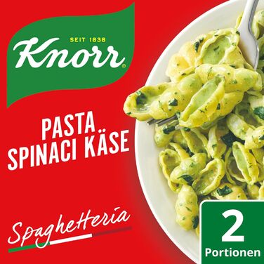 Готова страва Knorr Spaghetteria Паста зі шпинатом та сиром, 2 порції (набір з 2 упаковок)