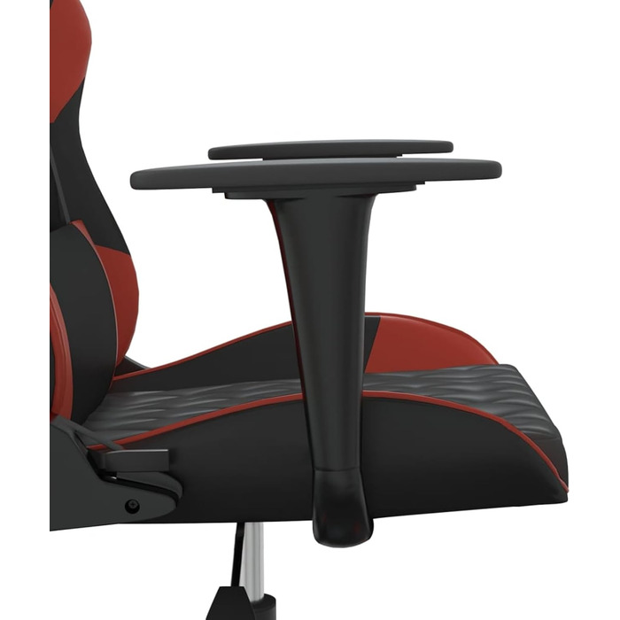 Геймерське крісло з функцією відкидання спинки, штучна шкіра чорного/бордового кольору, 64x60x117-127 см, для геймерів, модель 3143760