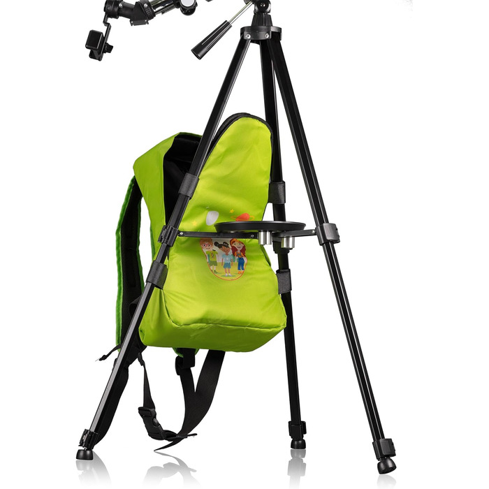 Дитячий рефракційний телескоп Bresser Junior 70/400 для дітей віком від 8 років, для початківців астрономії, телескоп із рюкзаком, аксесуарами та тримачем для смартфона, спостереження за нічним небом, зелений