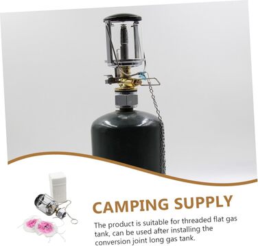 Туристична лампа, пропанова лампа з газом Mapp, портативна газова лампа з міді та нержавіючої сталі з кришкою для кемпінгу на свіжому повітрі та надзвичайних ситуацій