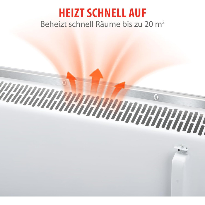 Електричний обігрівач Alpina потужністю 2000 Вт Радіаційний обігрівач з термостатом та 24-годинним таймером Електричний обігрівач для кімнат площею 1020 м Настінний або окремостоячий Радіаційний обігрівач 92x24x43 см Чорний