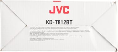 Ресивер JVC KD-T812BT із системою гучного зв'язку BT (вбудований Alexa, високопродуктивний тюнер, звуковий процесор, USB, AUX, Spotify Control, 4 x 50 Вт, підсвічування червоної клавіші) Одномісний