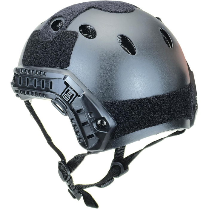 Страйкбольний шолом тактичний SWAT армійський шолом військового стилю PJ типу швидкий бойовий з окулярами страйкбольне обладнання маска для CQB стрільба страйкбольний пейнтбол чорний