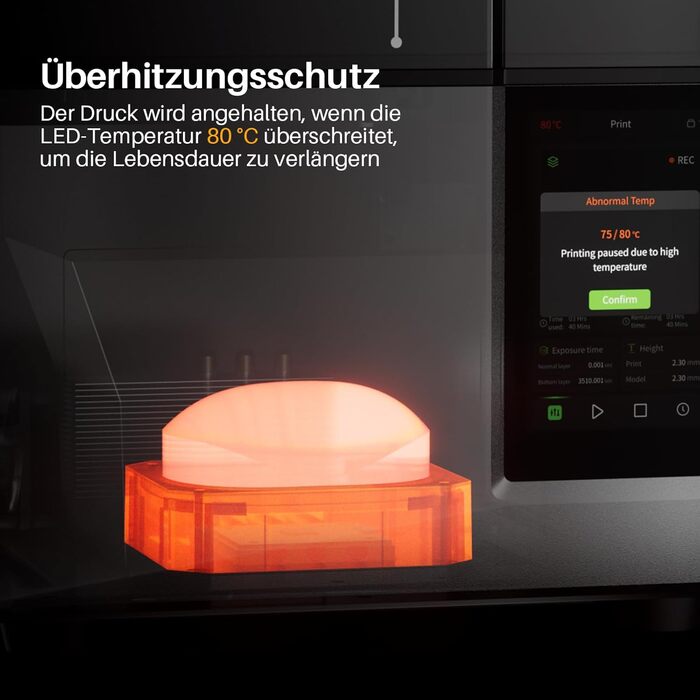 Принтер, 9K 7-дюймовий монохромний РК-дисплей, високошвидкісний друк 150 мм/год, розумна камера AI, передача WiFi, автоматичне вир