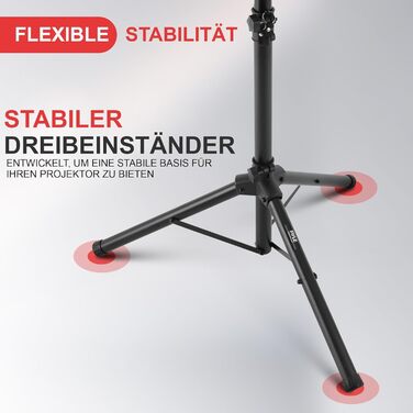 Стійка для ноутбука та проєктора Pyle, регульована по висоті для сцени, офісу та студії, складна, міцна, висота 65100 см, для ноутбуків, проєкторів, DJ та презентацій. Висота 65-100 см