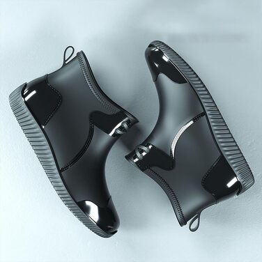 Універсальне чоловіче легке гумове робоче взуття, чоловіче коротке гумове взуття, взуття для риболовлі на свіжому повітрі, широкі гумові чоботи до литок, нековзні короткі чоботи на платформі, водне взуття, чоботи без шнурівки, водонепроникні, розмір 44 EU