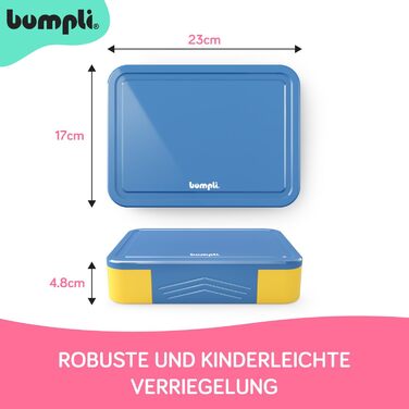 Бумплі Ланчбокс Гурман Дитячий контейнер для обіду з відділеннями, ідеальний для школи та подорожей Міцний ланчбокс, шкільний ланчбокс, стильний дитячий контейнер для їжі, ланчбокс у школу