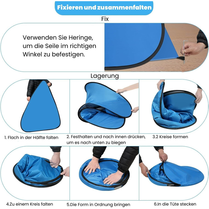 Розкладний пляжний намет, пляжний намет для 3-5 осіб, захист від ультрафіолету UPF 50, великий намет 200 см x 165 см x 130 см, розкладний пляжний намет, від TARENT