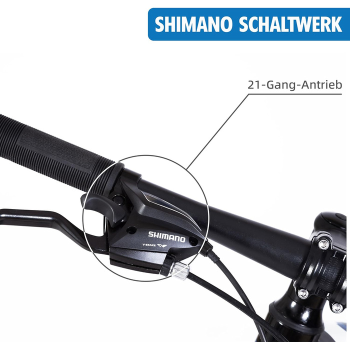 Гірський велосипед, колеса 26&quot та 27,5&quot, MTB з дисковими гальмами, 21 швидкість, підходить для чоловіків та жінок, синій - 26&quot