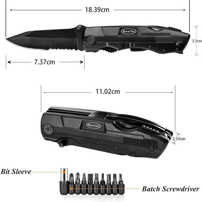 Багатофункціональний інструмент кишеньковий складаний ніж подарунки аксесуари для кемпінгу RoverTac, подарунок на день батька для