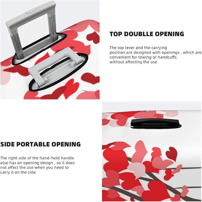 Чохол для валізи Дерево Любові, еластичний захист від подряпин, розмір XL, чорний (95 см)