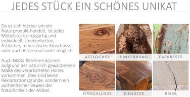 Обідній стіл Riess Ambiente з масиву дерева, Iron Craft 200 см, мангове дерево, промисловий дизайн, з X-подібними ніжками, кухонний стіл, конференційний стіл 200 см