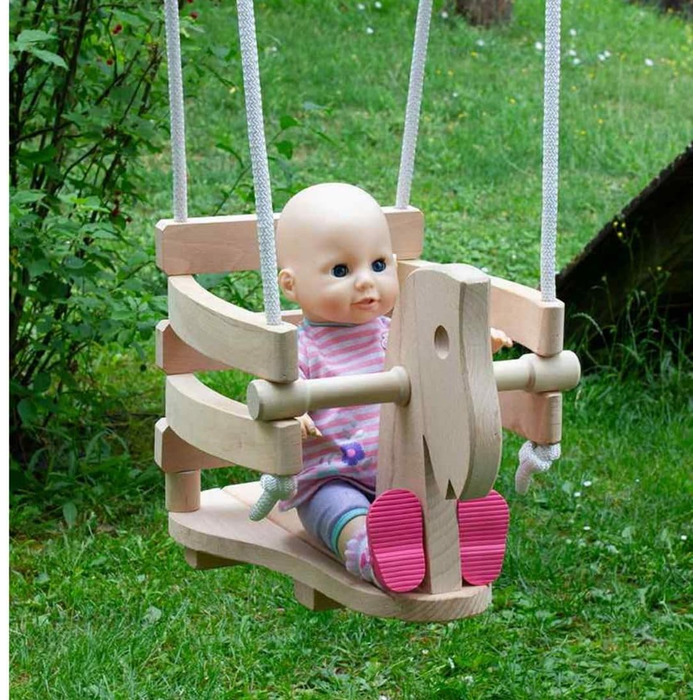 Дитячі дерев'яні гойдалки Гойдалка-кінь Гойдалка решітка Гойдалка дитяча - 6557