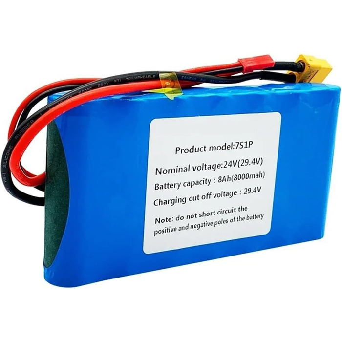 Акумулятор для електровелосипеда 24V 8000mAh, акумулятор для електровелосипеда 24V 29.4V 8AH з вбудованою системою BMS, водонепроникний ПВХ-акумулятор для двигуна 50W 100W 250W 350W 500W 750W 24V 8AH XT30SM