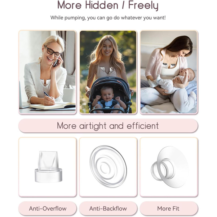 Революційний електричний молоковідсмоктувач 202G, портативний електричний молоковідсмоктувач KISSBOBO з 4 режимами, 12 рівнями, оп