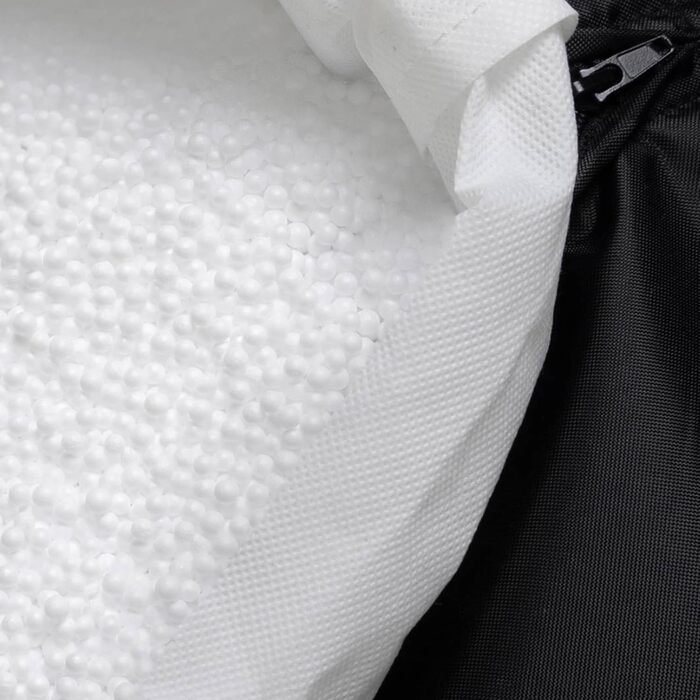 Табурет Icon Amara, темно-сірий, пухнаста вельветова тканина, вельветова крісло-мішок, пуф з наповнювачем, пуф для ніг для вітальні, декор для вітальні, темно-сірий, 40Г x 40Ш x 24В см