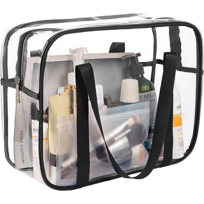 Прозора туалетна сумка Прозора сумка-торбинка Дорожні сумки ПВХ Туалетна сумка Дорожня сумка-органайзер Водонепроникна пеленальна