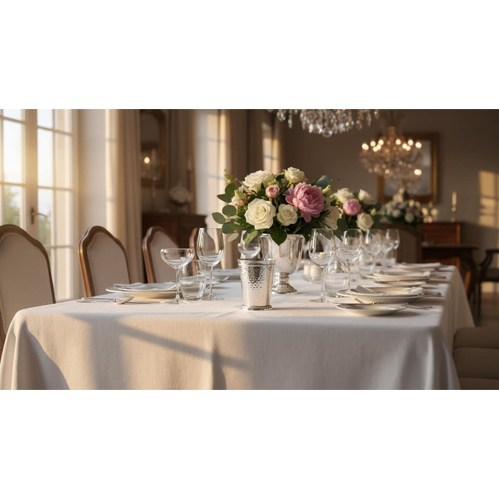 Франкфуртська посріблена кружка, 11 см, 250 мл, з кованим обідком та бісером, преміальна посріблена кружка для напоїв, стійка до потьмяніння, елегантна