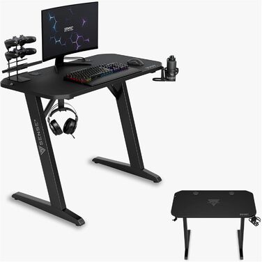 Ігровий стіл Nomad Classic, 120 x 60 см, МДФ / сталь / вуглецеве волокно, чорний