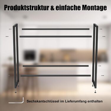 Стелаж для напоїв на 6 ящиків, вантажопідйомність 300 кг, металевий стелаж для напоїв, стелаж для ящиків з регульованими по висоті пластиковими ніжками, компактний тримач для напоїв, чорний