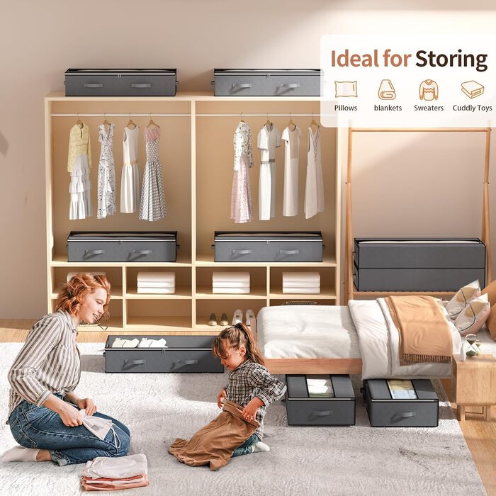 Підкроватний ящик для зберігання речей 3 комплекти Підкроватний ящик для зберігання речей Сумка для зберігання речей Підкроватний