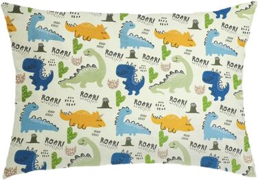 Дитяча подушка з наволочкою - м'яка дитяча подушка з органічної бавовни для сну - Дихаюча постільна білизна Дитяча подушка - Дитяч