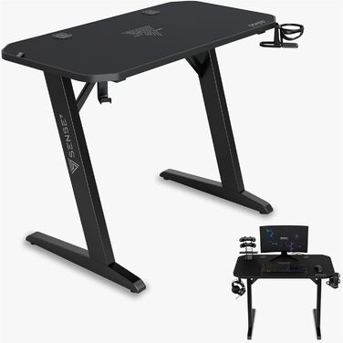 Ігровий стіл Nomad Classic, 120 x 60 см, МДФ / сталь / вуглецеве волокно, чорний