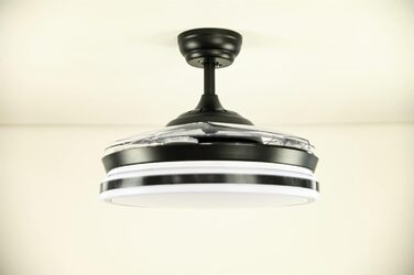 Зі світлодіодним освітленням, включаючи дистанційне керування, має інноваційний механізм складання та розкладання крил 60 Вт, чорний