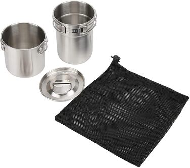 Складана кемпінгова чашка/кухоль/кемпінговий горщик, 2 шт. зовнішня пляшка/чашка з нержавіючої сталі/легкий кемпінговий горщик/рюкзачний посуд