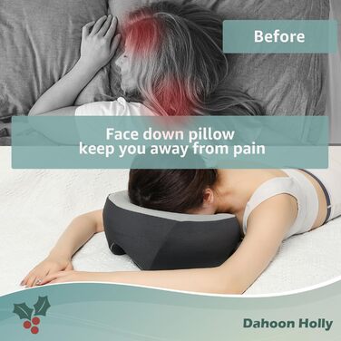 Ергономічна подушка обличчям вниз з високоякісним пінополіуретаном з ефектом пам&39яті для післяопераційного відновлення, комфортного сну та масажу.