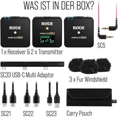 �DE Wireless GO II Ультракомпактна бездротова двоканальна мікрофонна система з вбудованими мікрофонами, вбудованим записом і радіу